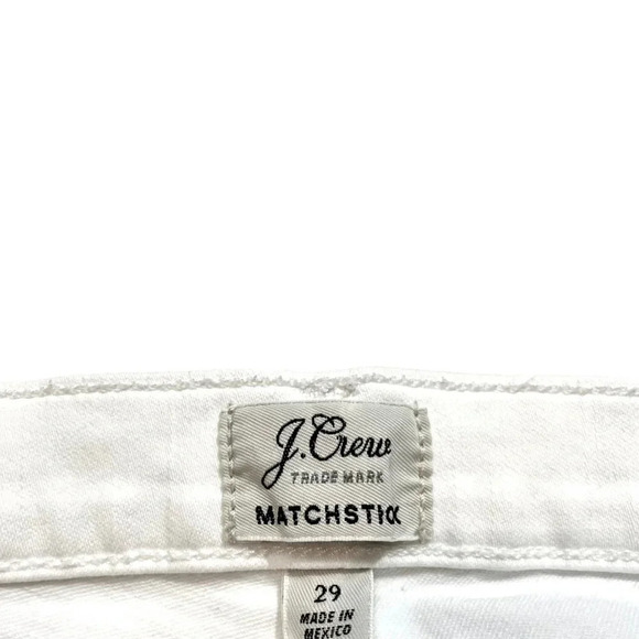 J.Crew White Matchstick Straight Leg Jeans - Picture 3 of 5